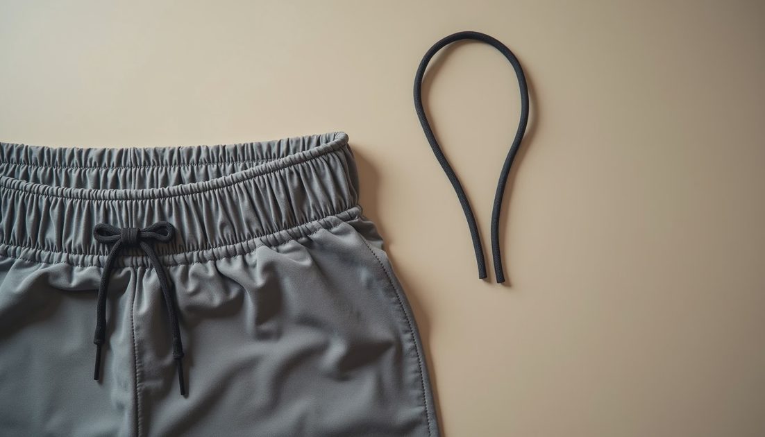 Bearbottom Waistband Detail Close-up of wide jogger waistband with silicone strip inside
