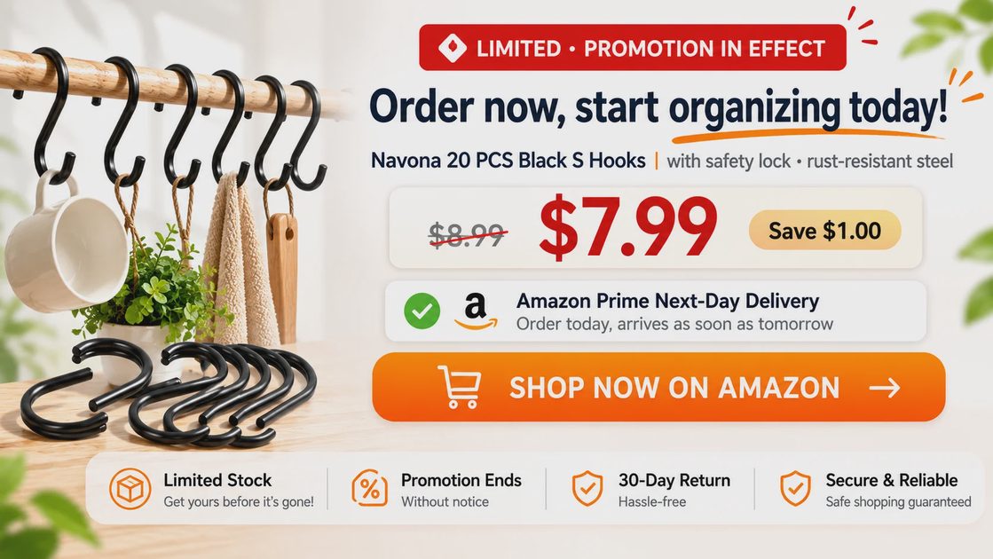 Navona Black S Hooks Product Advertisement