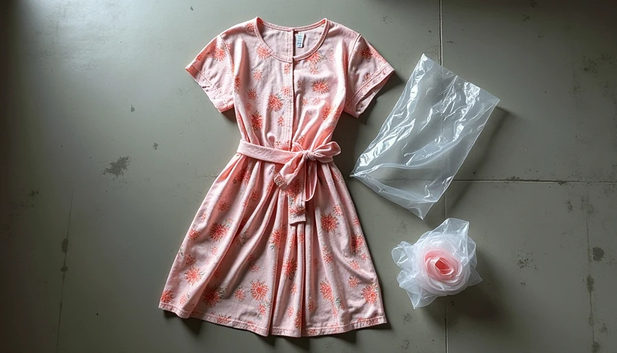 Shein floral summer dress with uneven sleeves and see-through thin fabric crumpled on concrete floor