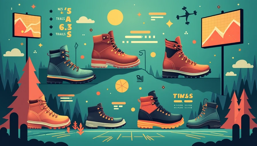 Illustration for hiking boots for women