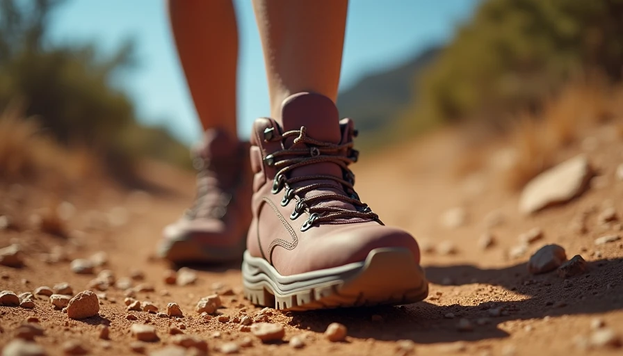 Illustration for hiking trekking shoes women