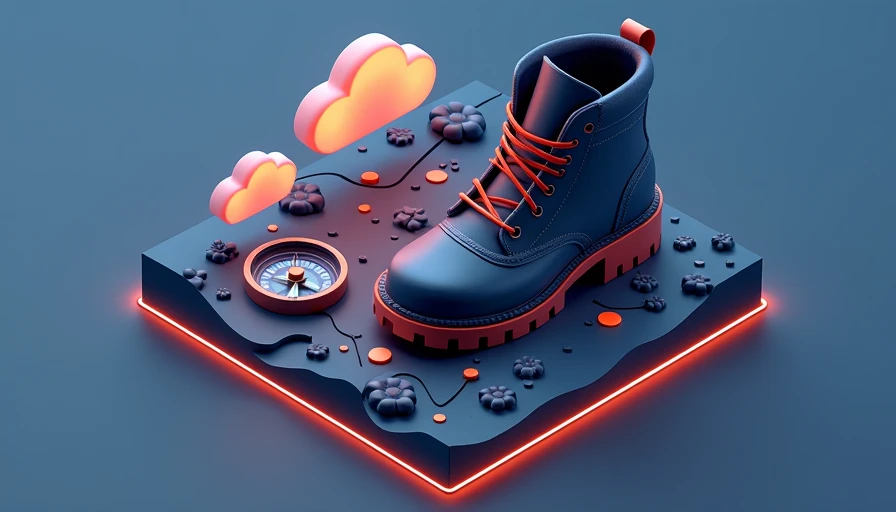 Illustration for waterproof hiking shoes boots