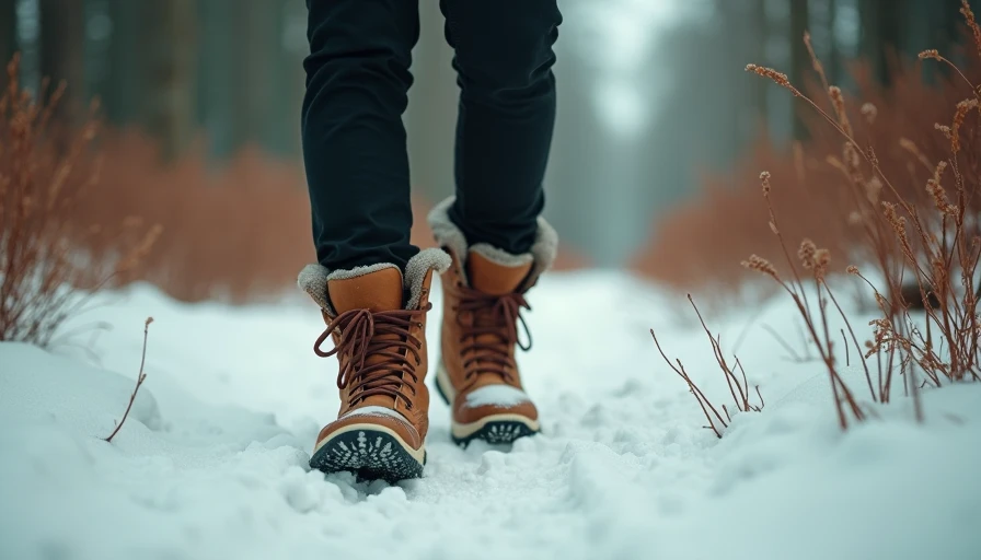 Visual context for men's winter boots