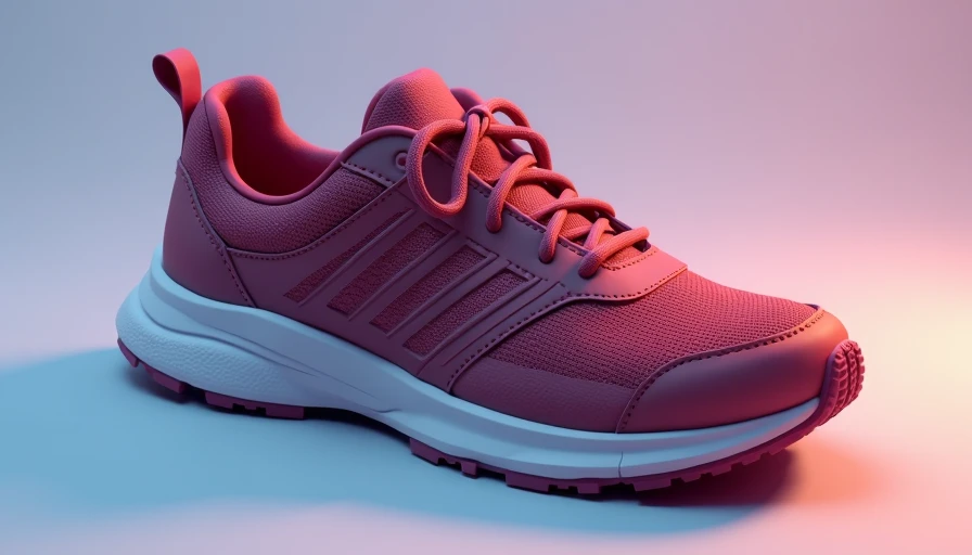Visual context for comfortable walking shoes