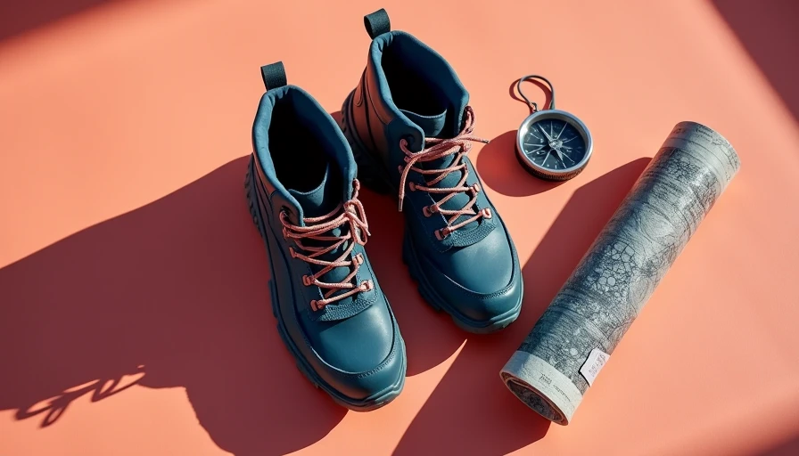 Visual context for waterproof hiking boots