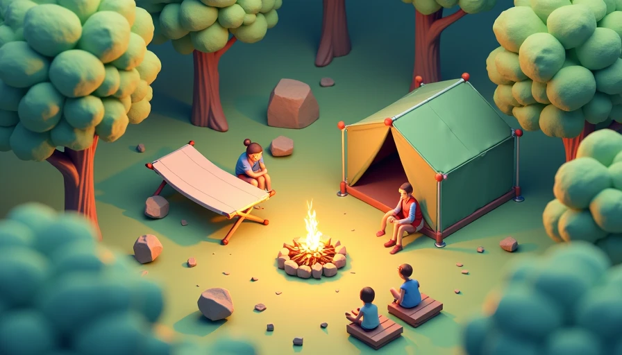 Visual context for camping camping cot
