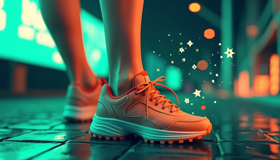 Illustration for women's hiking sneaker