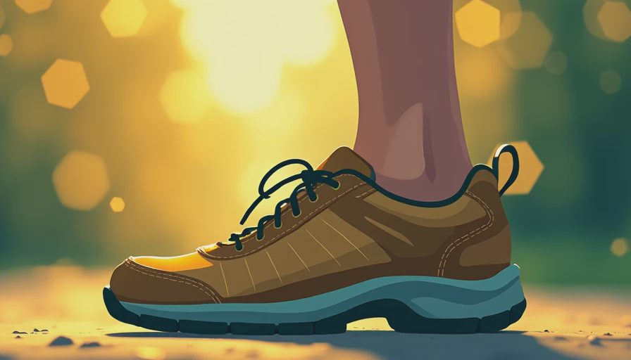 Visual context for good footwear for walking
